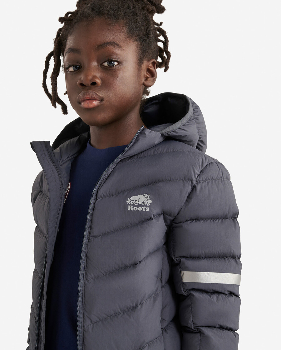 kids roots down packable jacket