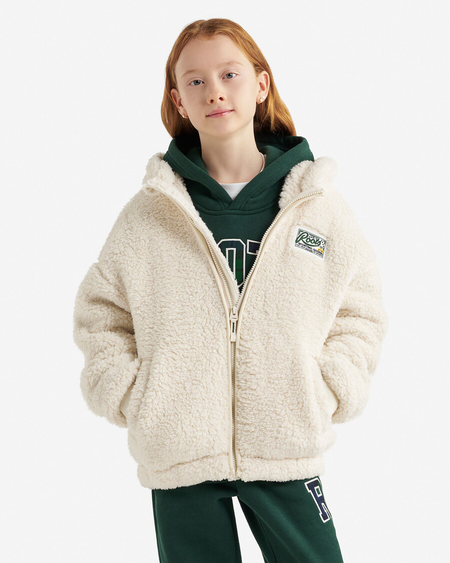barn creekside shearling fleece heldragkedja hoodie