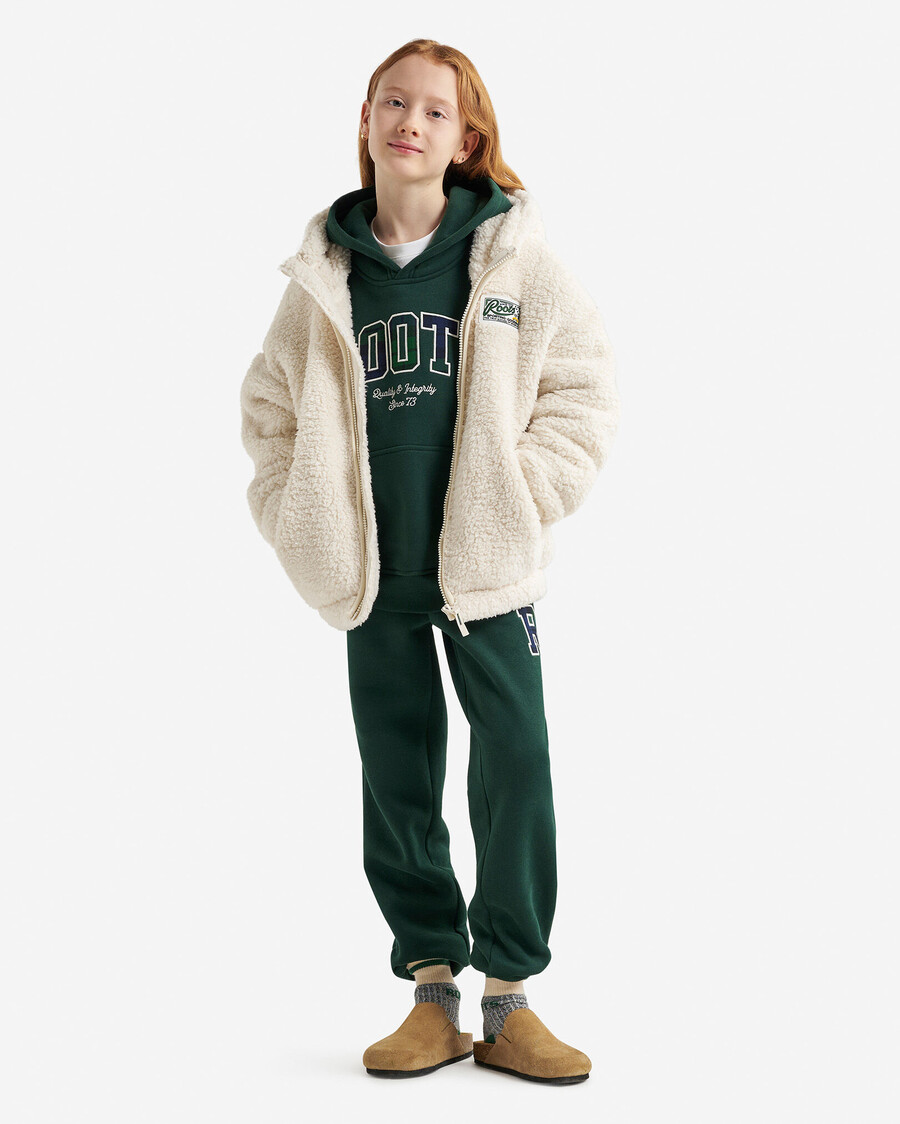 barn creekside shearling fleece heldragkedja hoodie