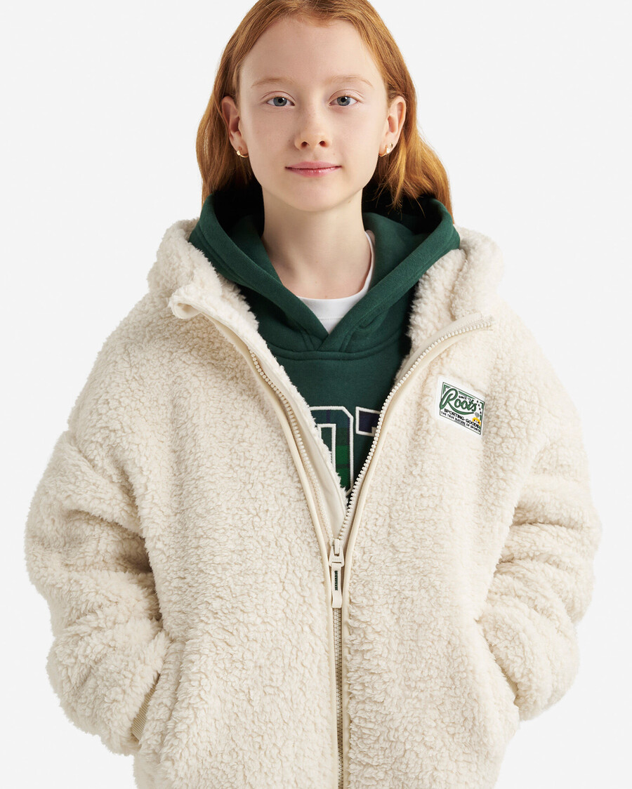 barn creekside shearling fleece heldragkedja hoodie
