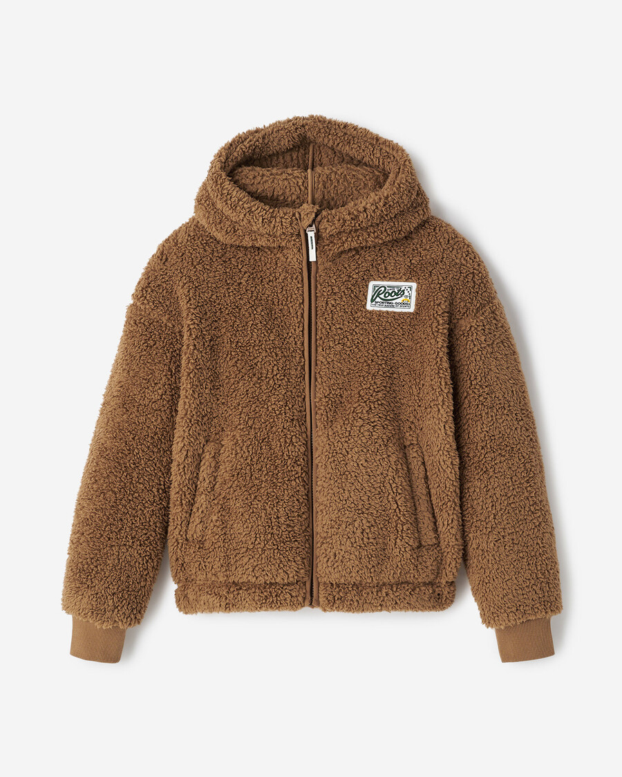 barn creekside shearling fleece heldragkedja hoodie