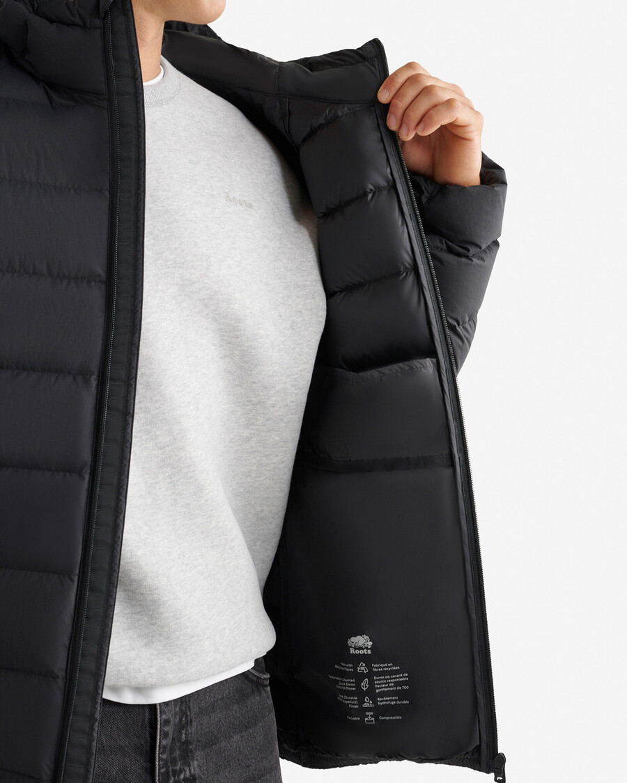 roots down packable jacket