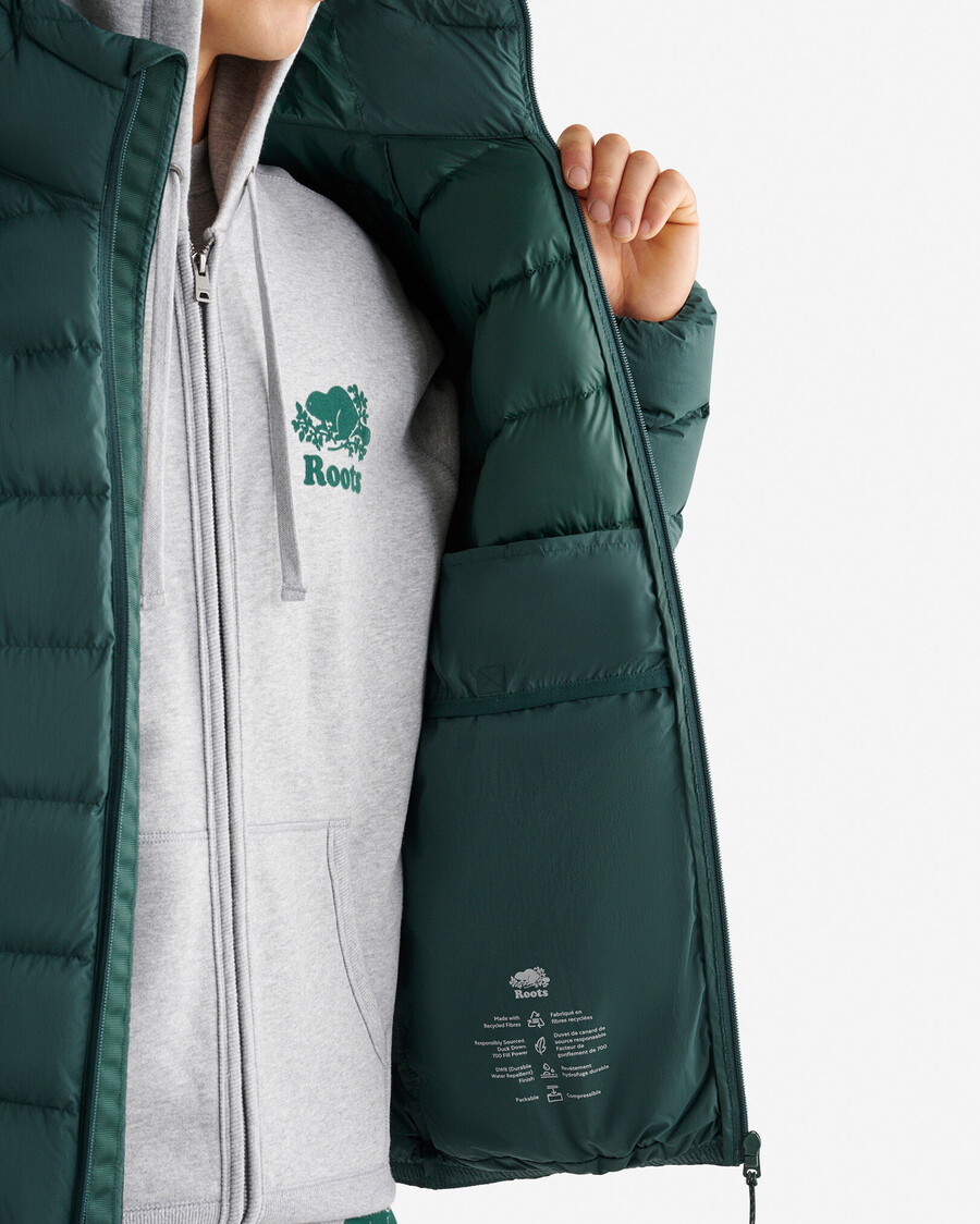 roots down packable jacket