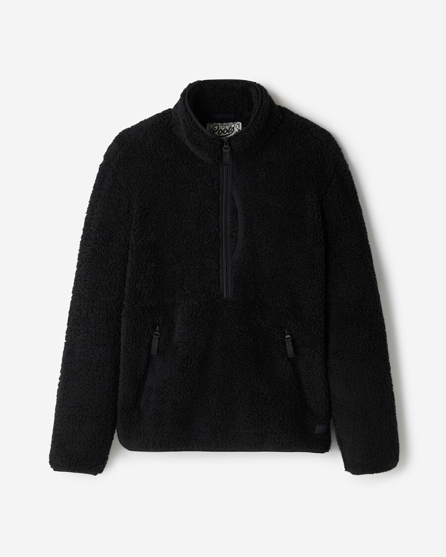 creekside shearling fleece halv dragkedja