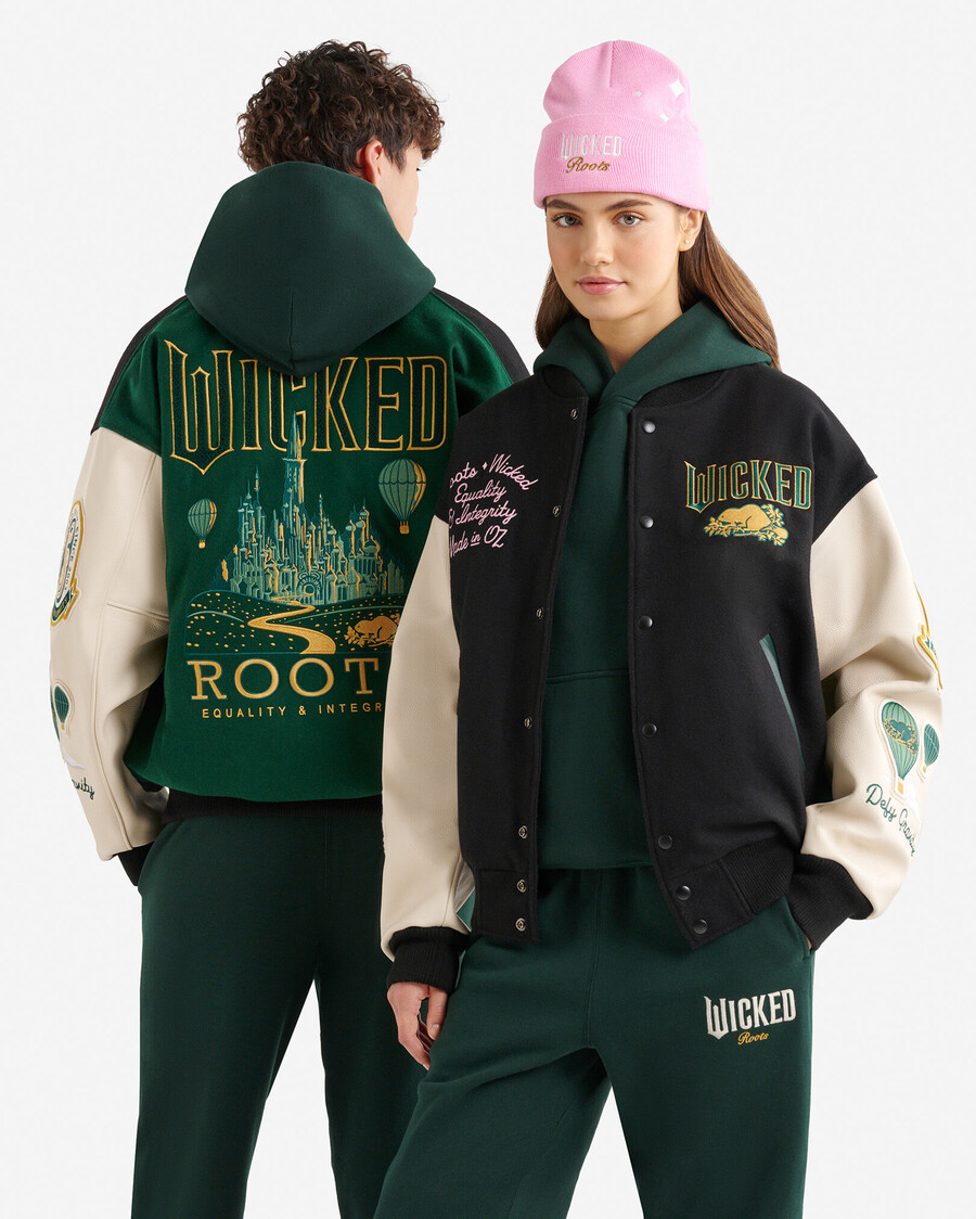 roots x wicked varsity-jacka