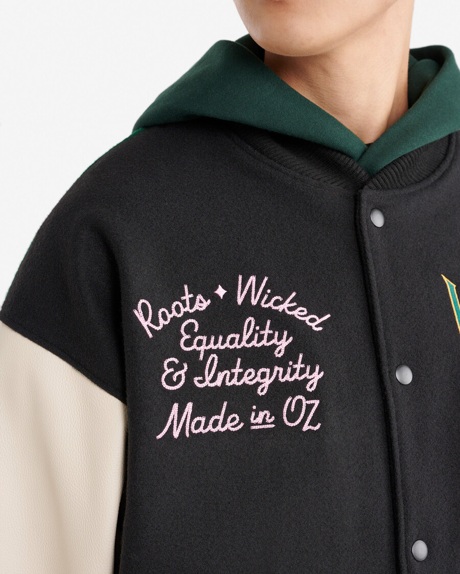 roots x wicked varsity-jacka
