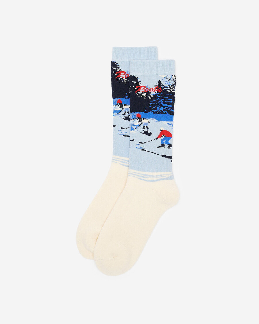 vuxen hockey intarsia strumpa
