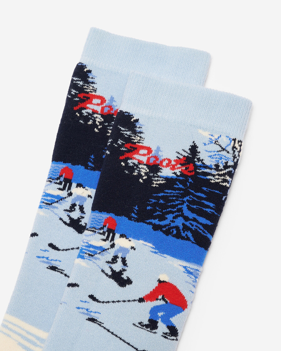 vuxen hockey intarsia strumpa