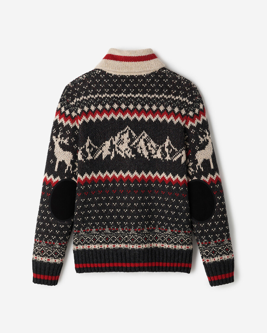 fair isle-kofta med sjal