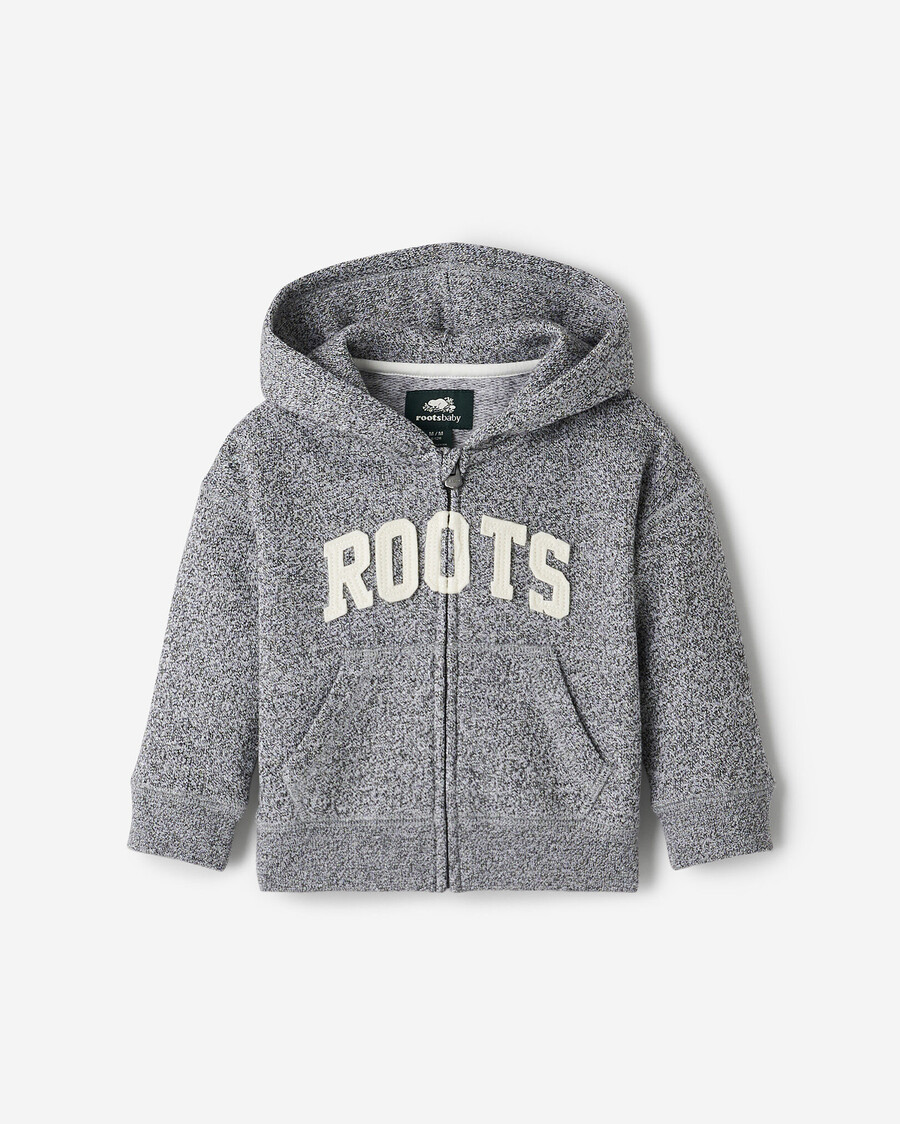baby roots applikation hel dragkedja hoodie