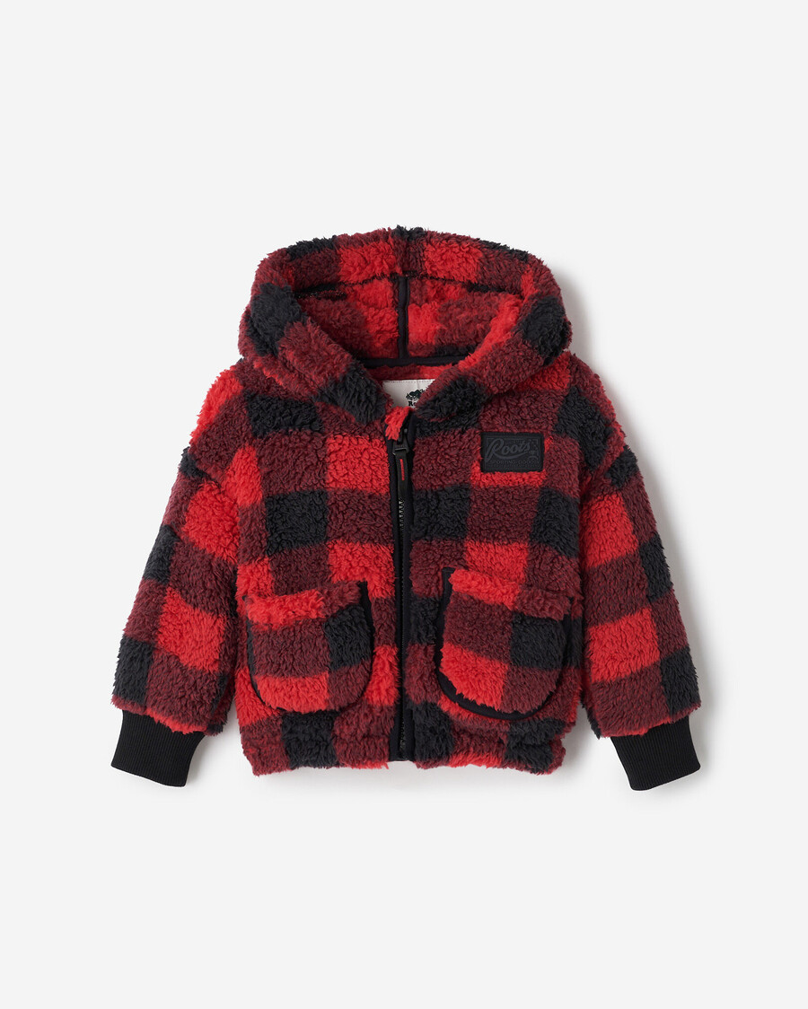 baby creekside shearling fleece heldragkedja hoodie