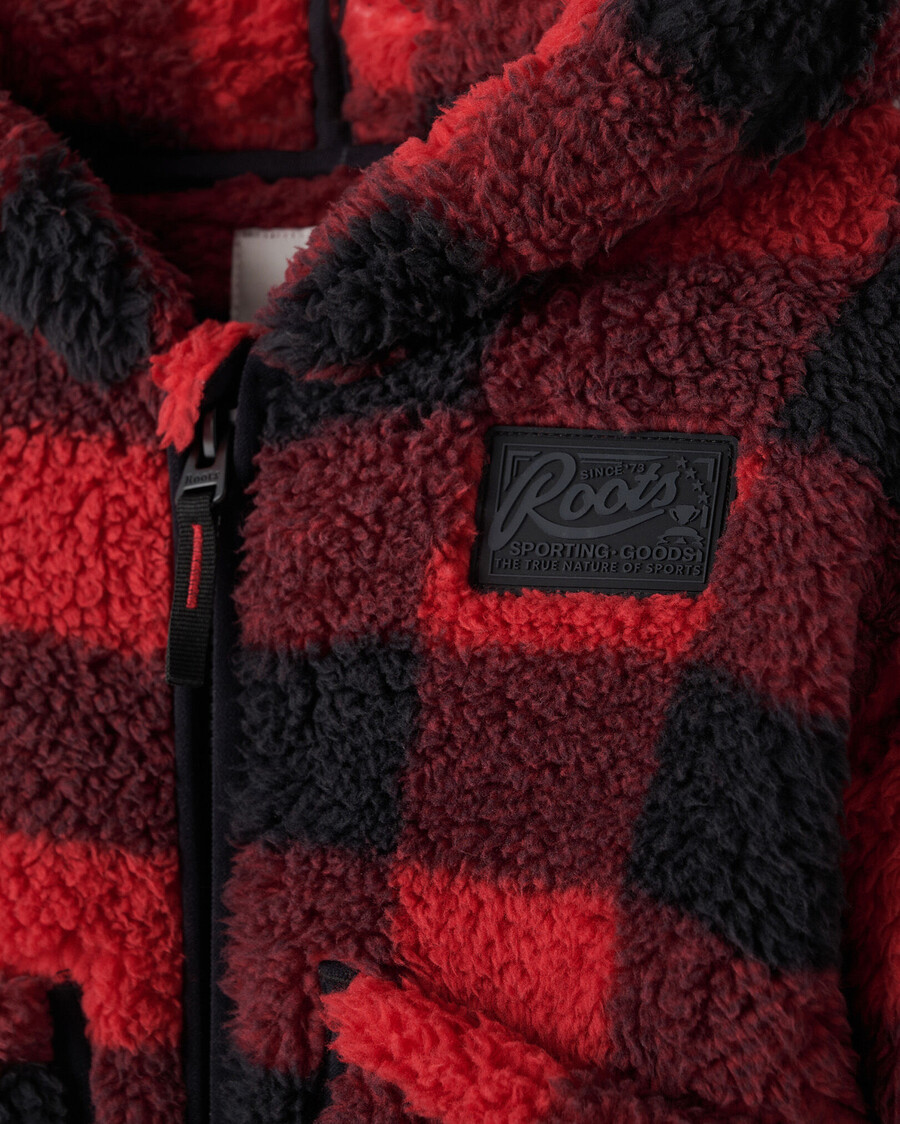 baby creekside shearling fleece heldragkedja hoodie