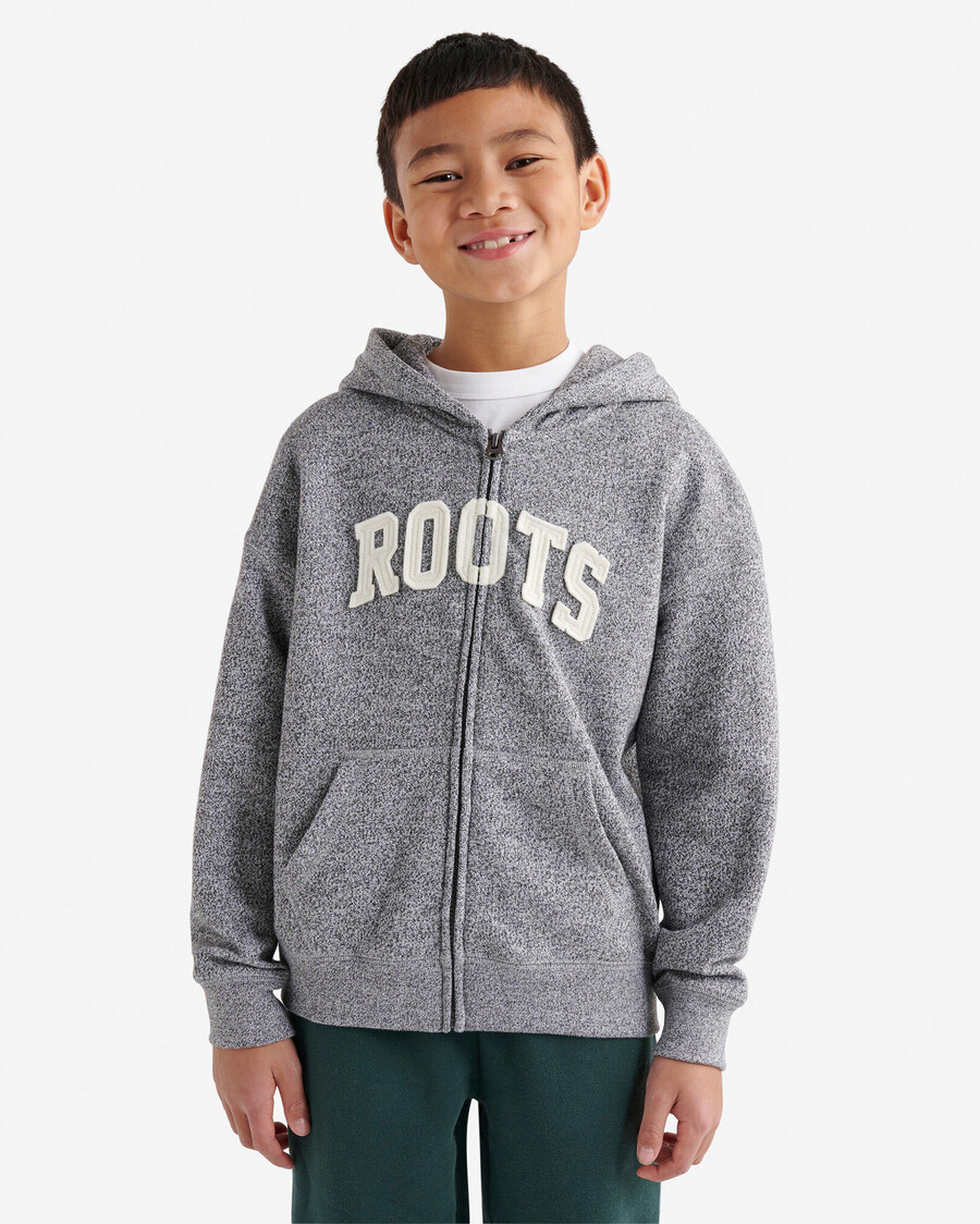 barn roots applikation hel dragkedja hoodie