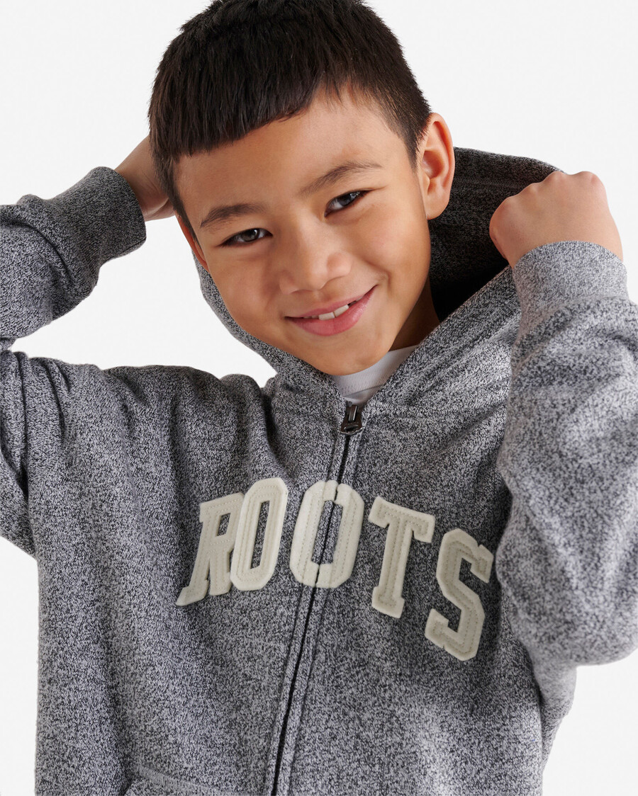 barn roots applikation hel dragkedja hoodie