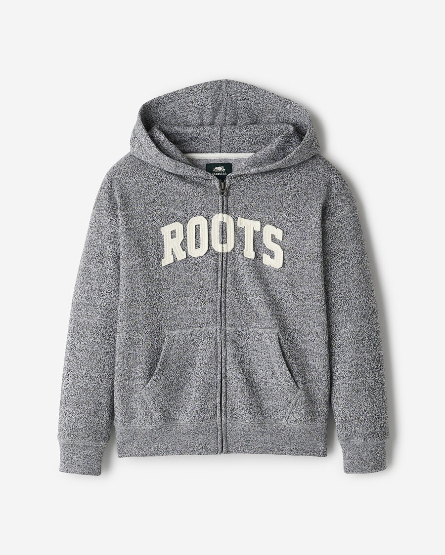 barn roots applikation hel dragkedja hoodie