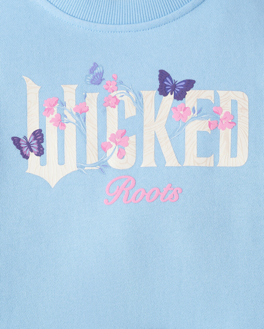 roots x wicked floral crew sweatshirt för småbarn