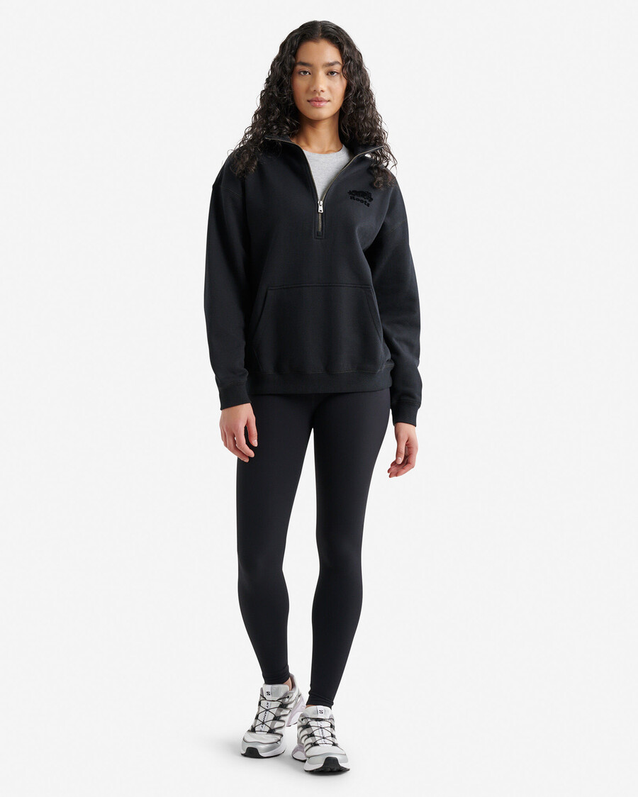 organisk cooper relaxed half zip stein