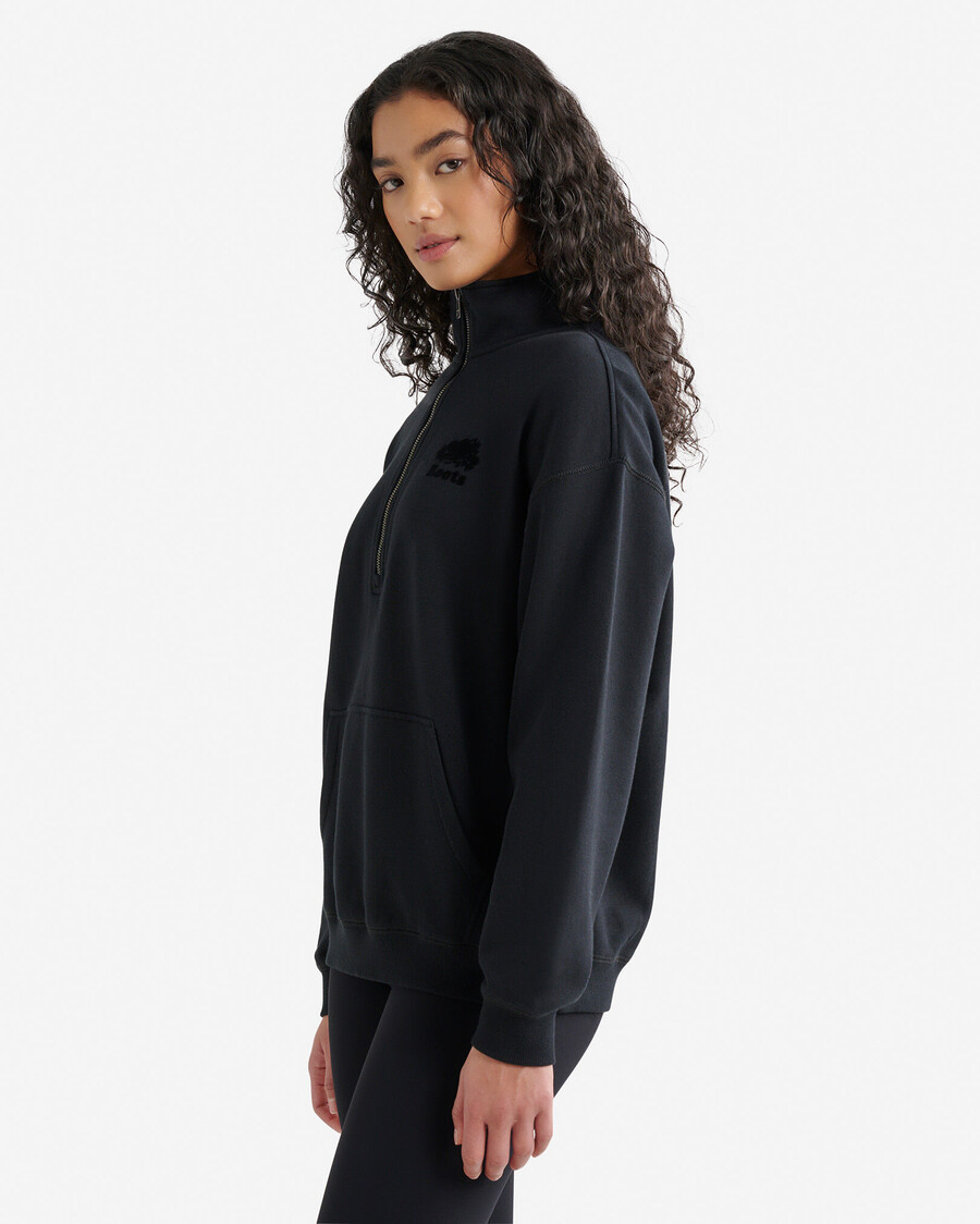 organisk cooper relaxed half zip stein
