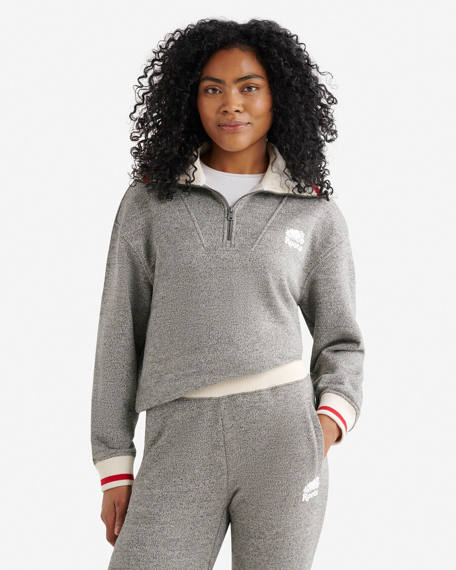 fleece med halv dragkedja