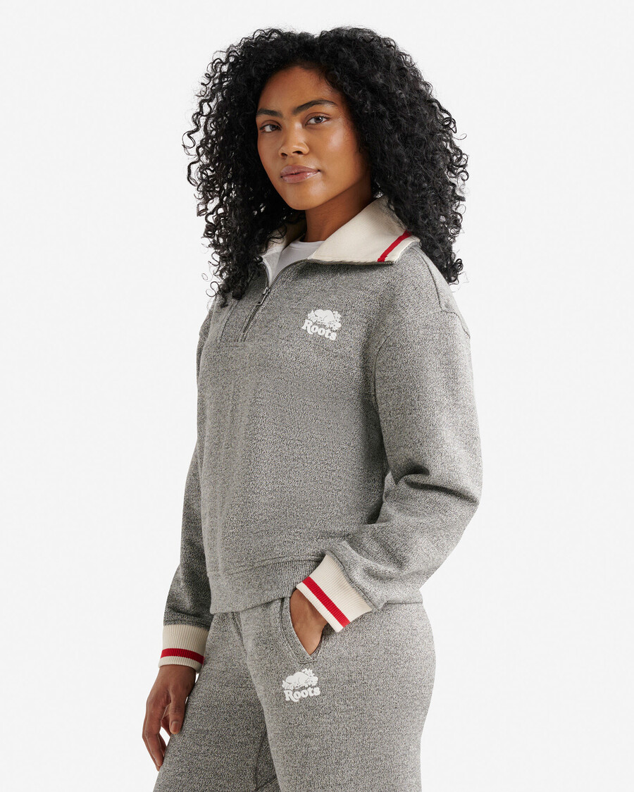 fleece med halv dragkedja