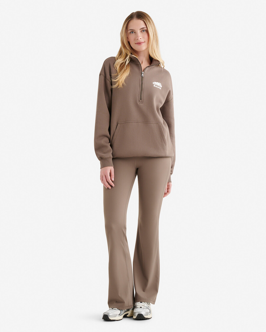 organisk cooper relaxed half zip stein