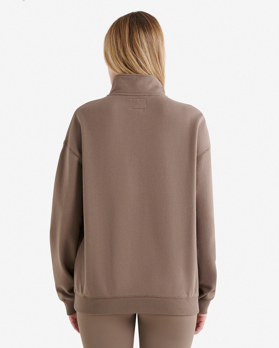 organisk cooper relaxed half zip stein