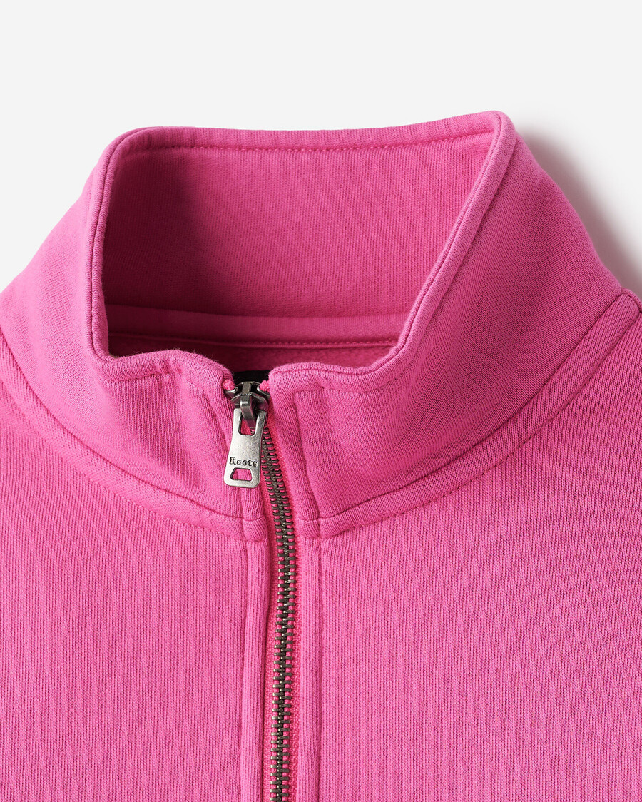 organisk cooper relaxed half zip stein