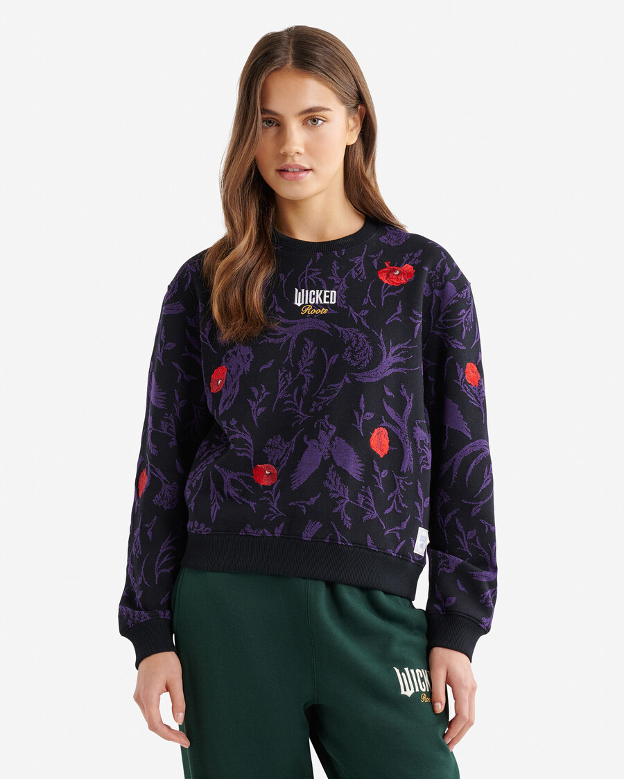 roots x wicked blommigt mönster topp