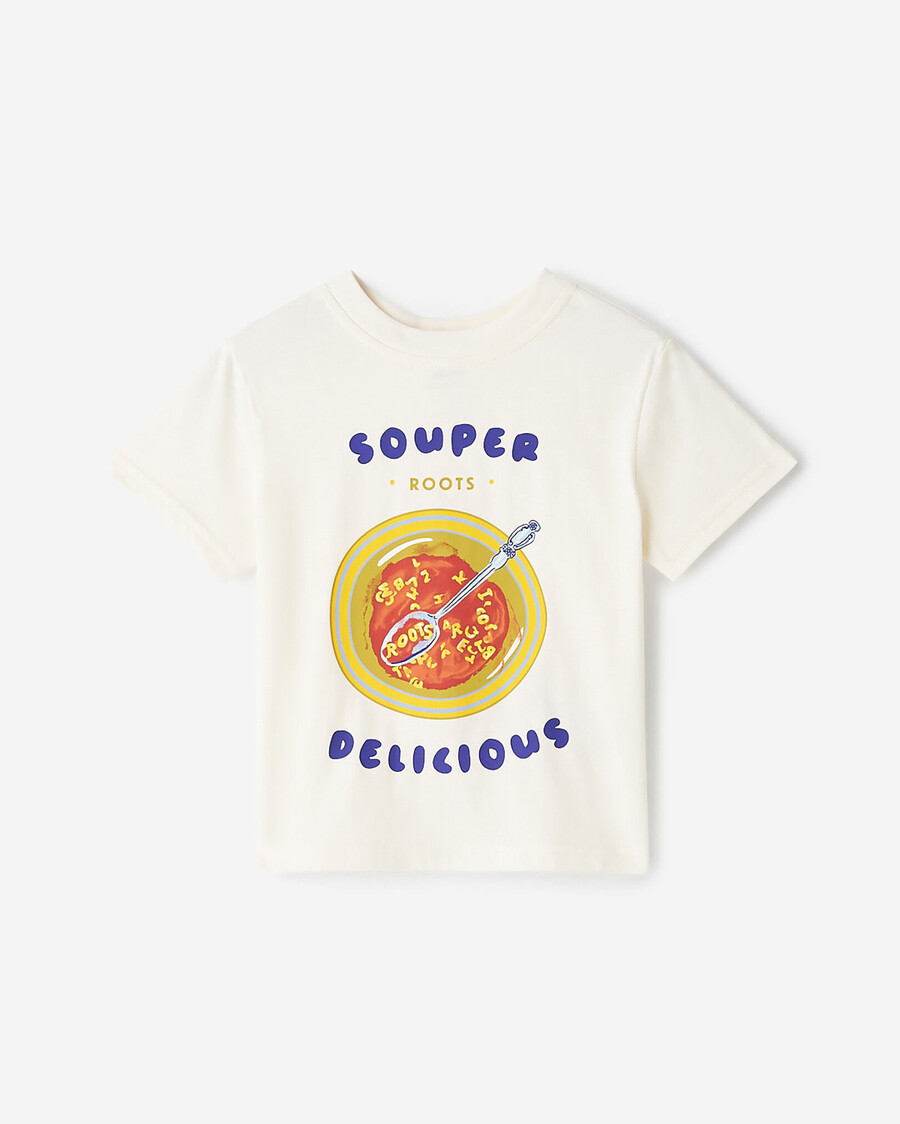 t-shirt med matserie för småbarn