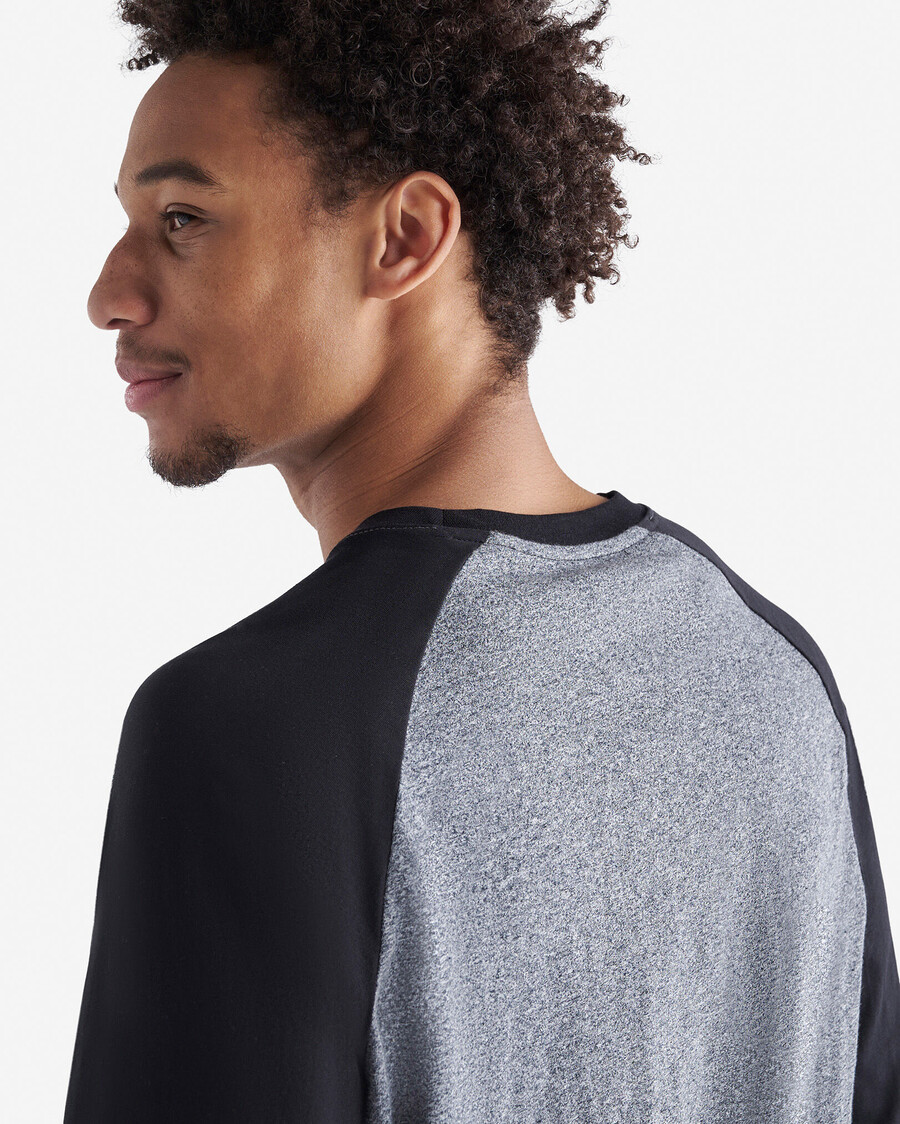 herr cooper rutig raglan långärmad t-shirt
