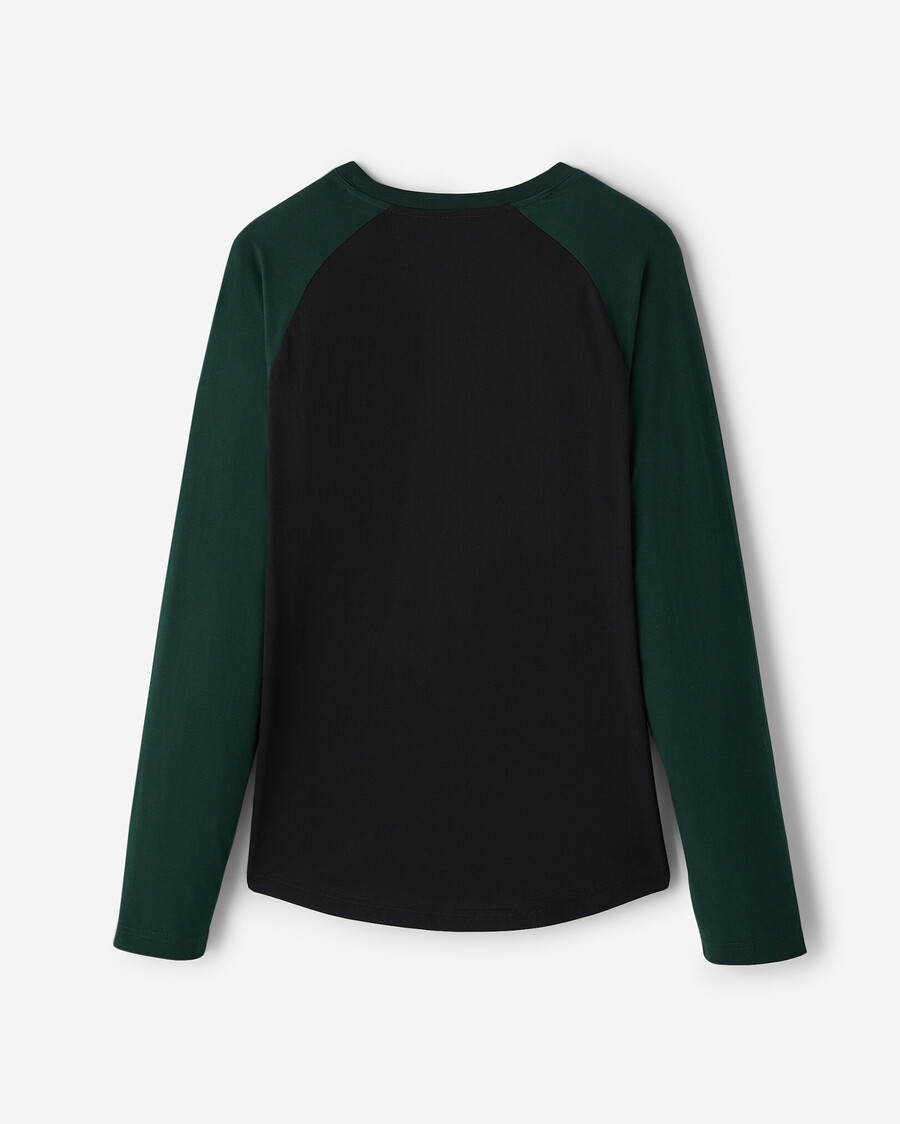 herr cooper rutig raglan långärmad t-shirt