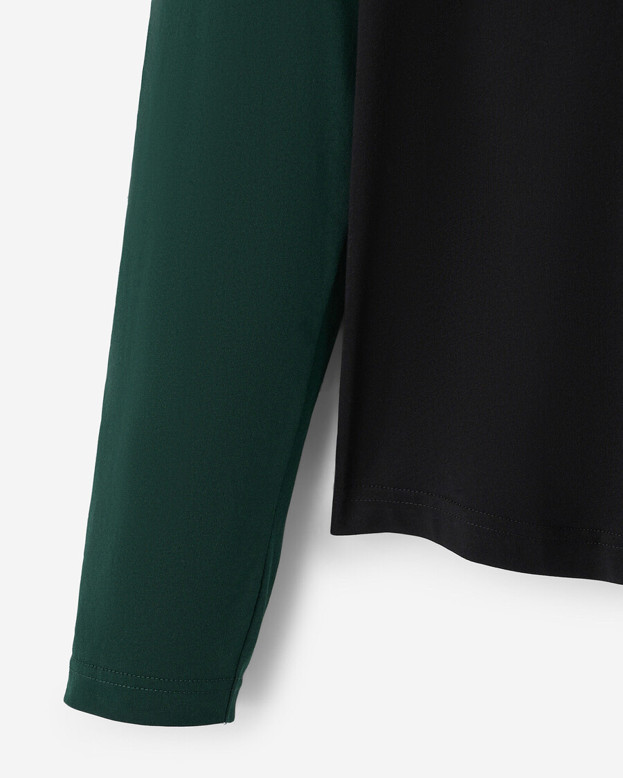 herr cooper rutig raglan långärmad t-shirt