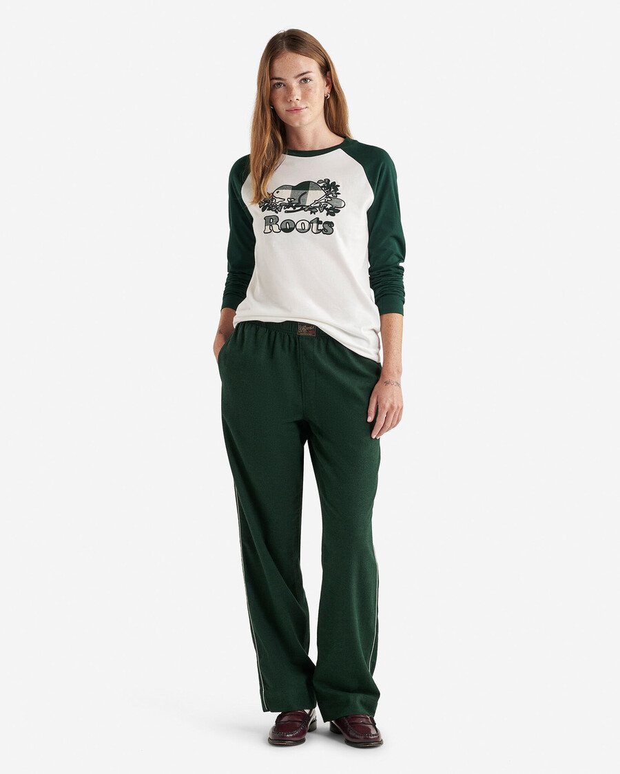 cooper rutig långärmad t-shirt dam