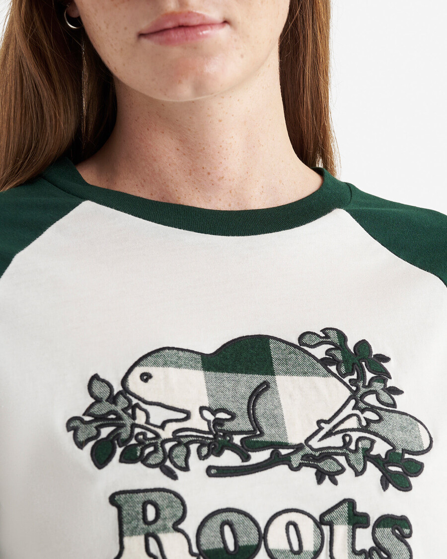 cooper rutig långärmad t-shirt dam