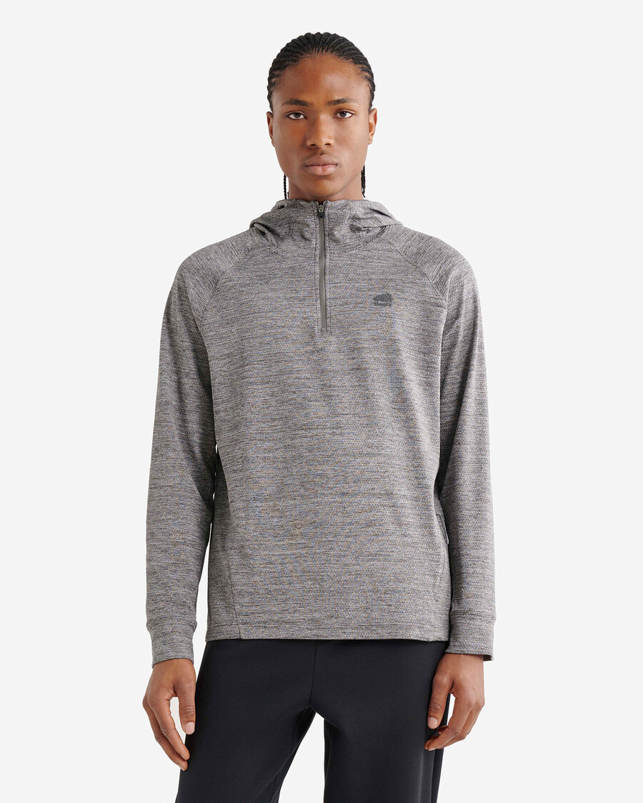 active texturerad halv dragkedja hoodie