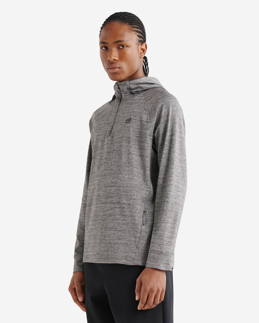active texturerad halv dragkedja hoodie